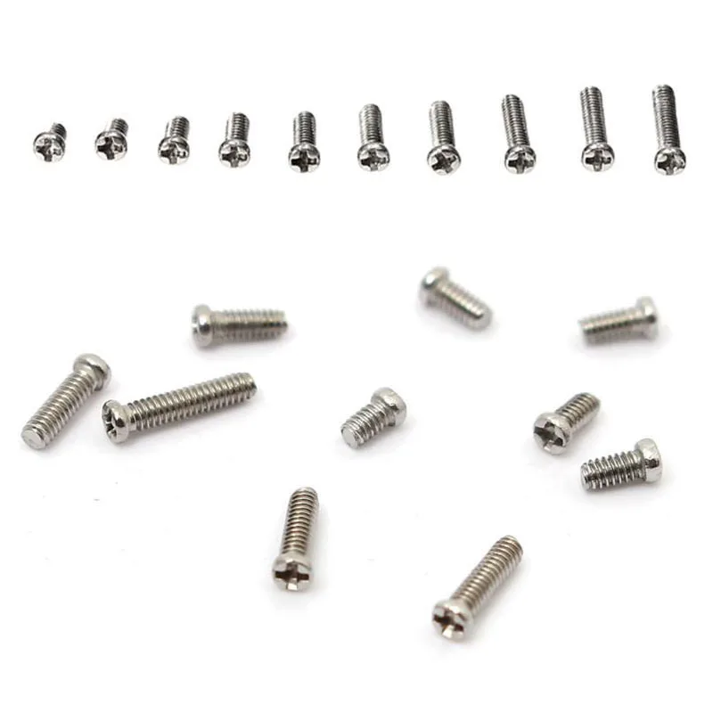 500pcs 10 Size Stainless Steel Watch Back Cover Case Screws Watch Repair Tool Small Cross Screws For Watchmaker