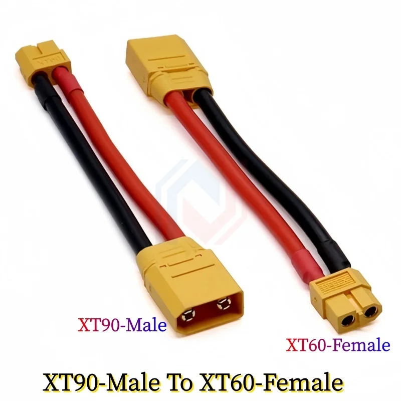 XT90 to XT60 Connection Cable Male-To-Female Adapter Wire 10AWG Silicone Wire Model Aircraft Power Charger