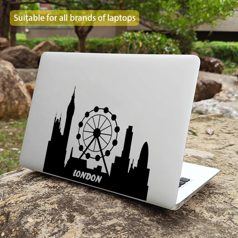 London Skyline Silhouette Vinyl Decor Laptop Sticker for Macbook 13 Pro 14 Air Retina 15.6 Mac Cover Skin Surface Notebook Decal