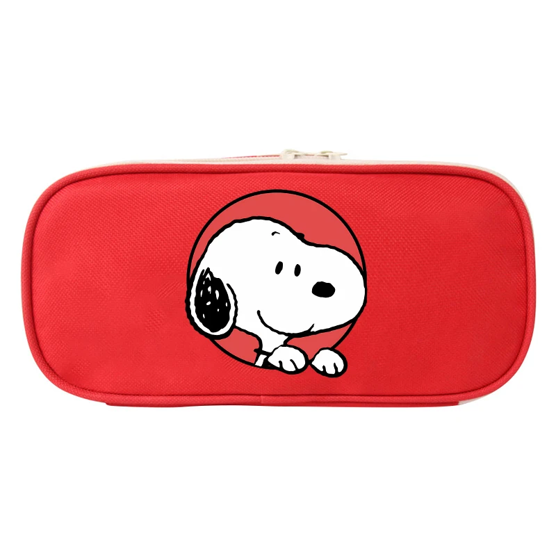 Snoopys Cute Pencil Case Children Anime Pen Bag Student Return To School Stationery Pouch Kids High-capacity Storage Bags Gift