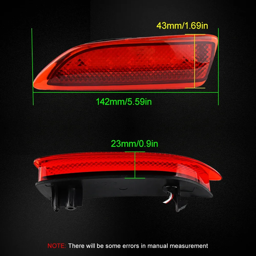 2PCS LED Rear Bumper Lights for Toyota Corolla 2011 2012 2013 Reflector Rear Back Tail Brake Stop Running Light For Lexus CT200h