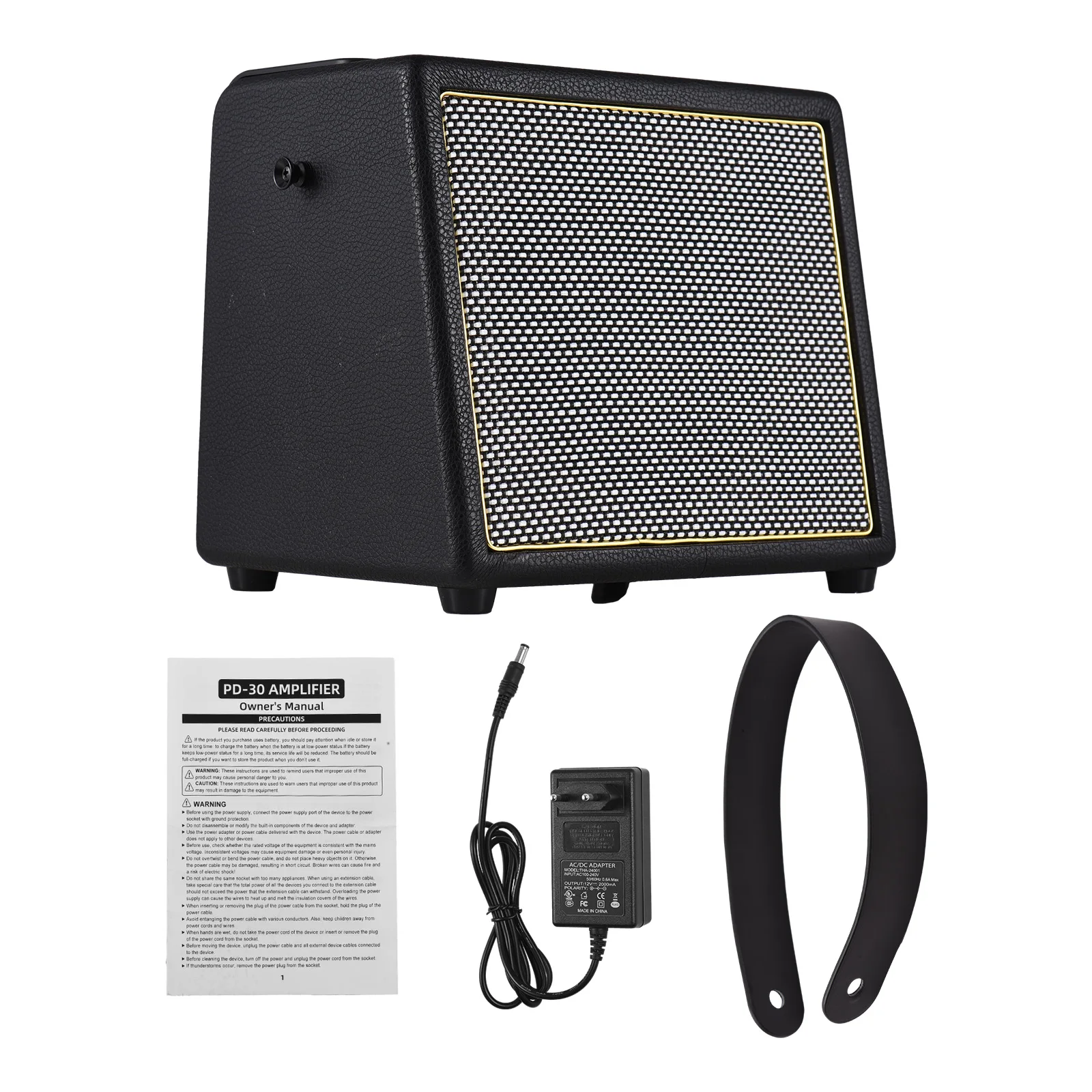 Rowin 30W Speaker Electric Guitar Amplifier OTG BT Acoustic Guitar Amp Reverb Chorus Effect REC Microphone Inputs Aux In Jack