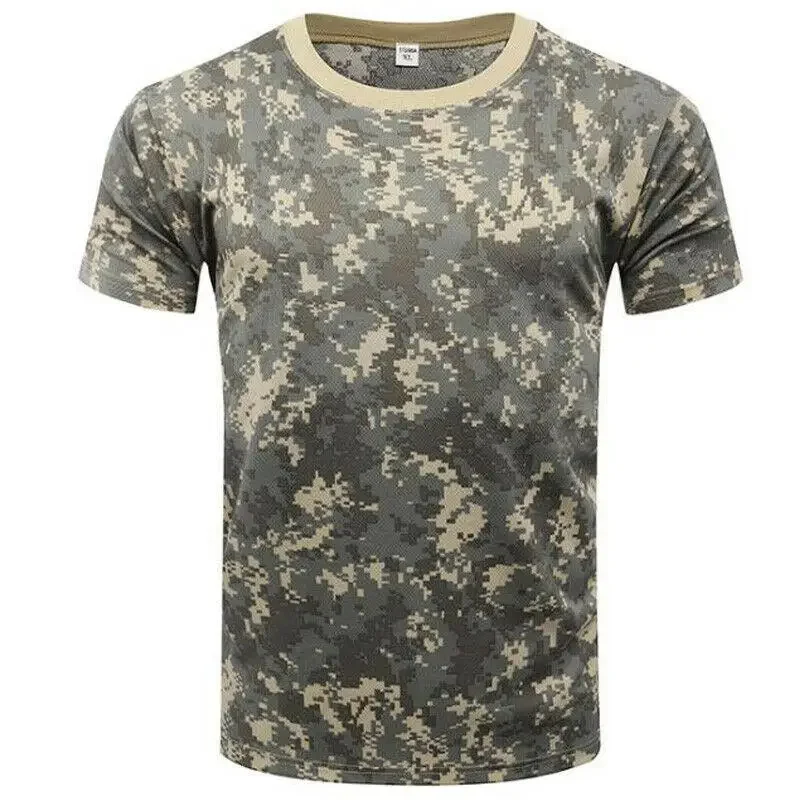 Men Tactical Military Dragon Scale 3D Print Short Sleeve Army Camouflage TShirts Casual O-Neck Oversized Camo Tee Top Streetwear