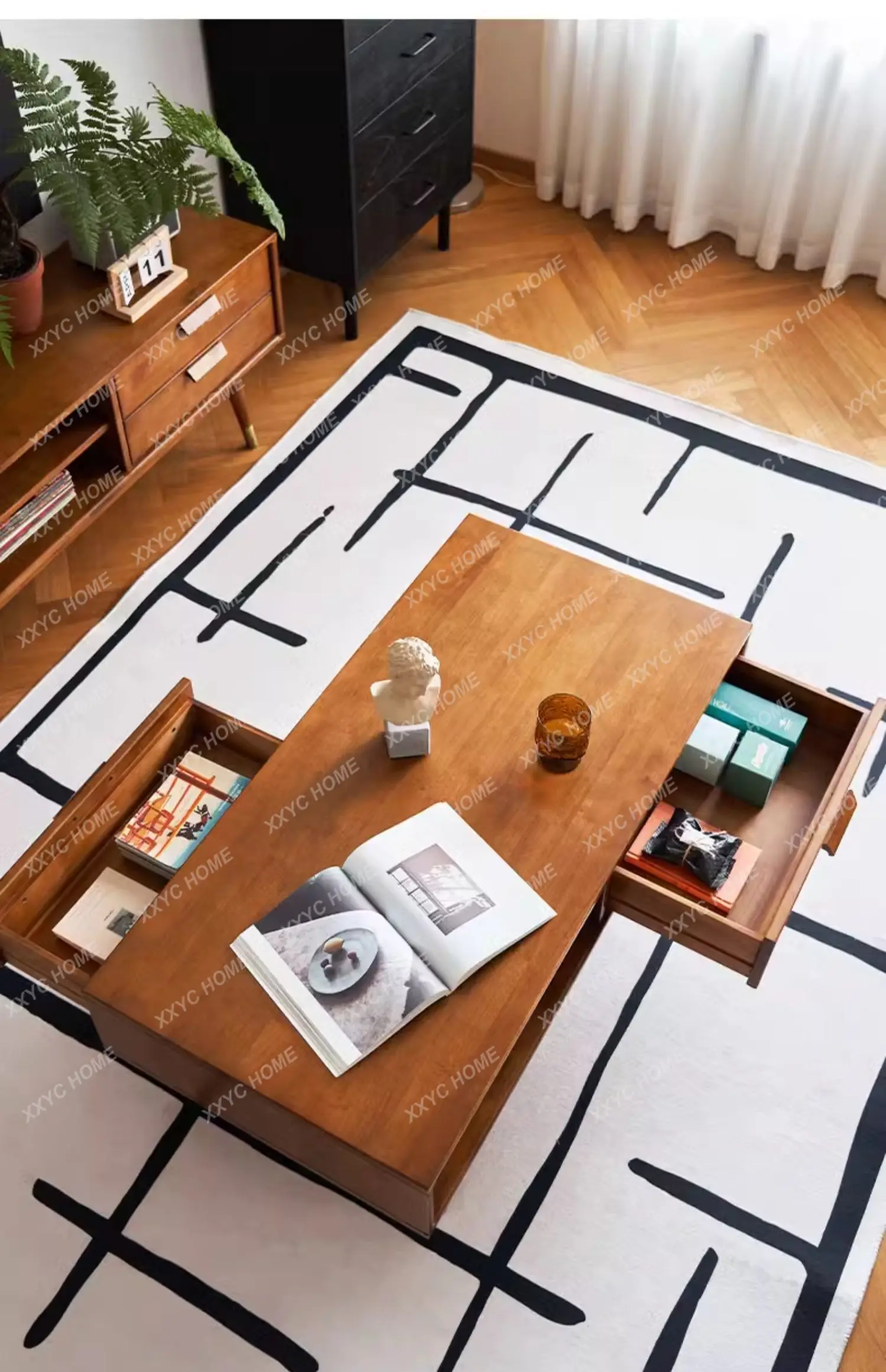 AA small apartment tea table modern simple double coffee table living room furniture