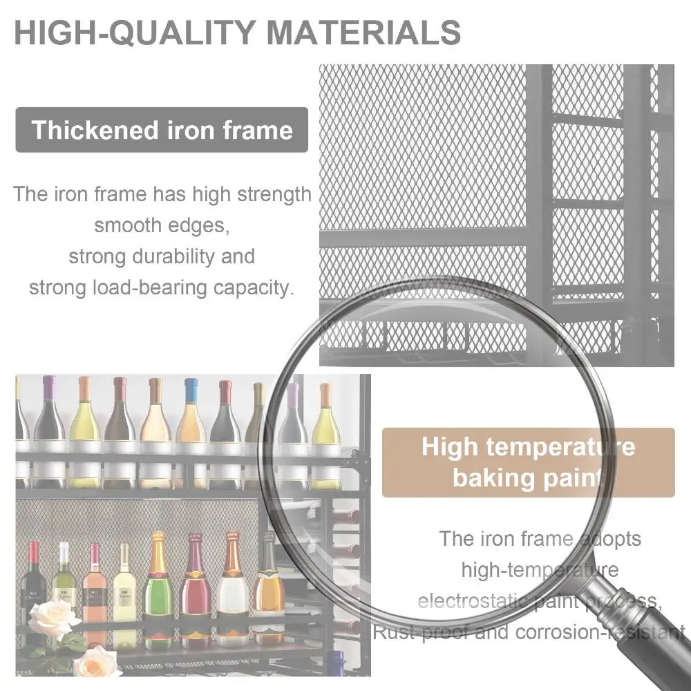 

Настенная 2-уровневая винная полка простого типа с легкой полкой для вина Настенная полка для бара Ресторан Крытый для бара Ресторан