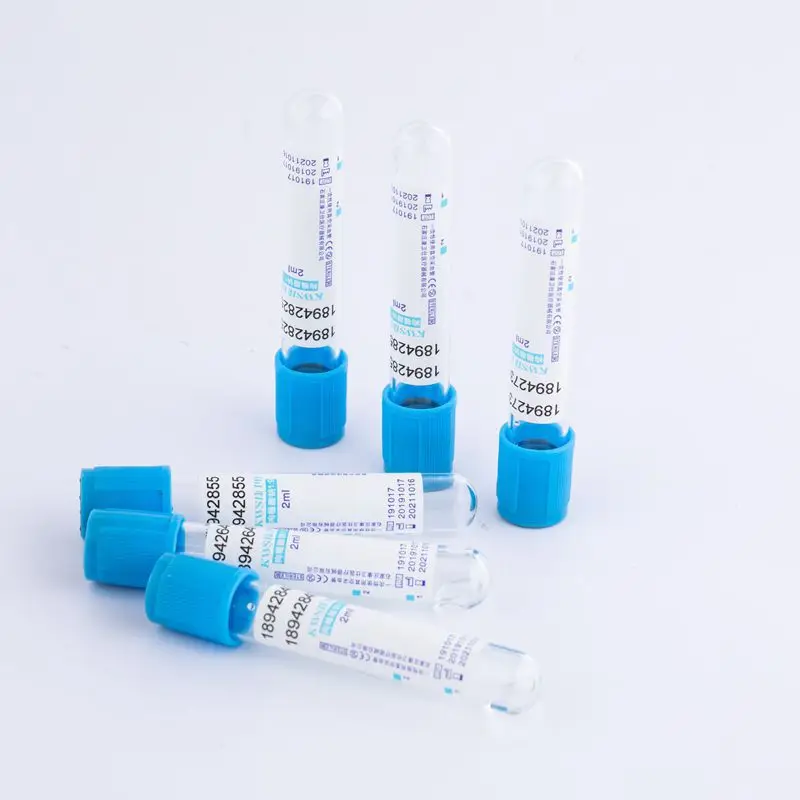 100pcs/lot Laboratory Medical Sterile Plastic Disposable Vacuum Blood Collection Tube Sodium Citrate 1:9 Blue Top PRP Tube