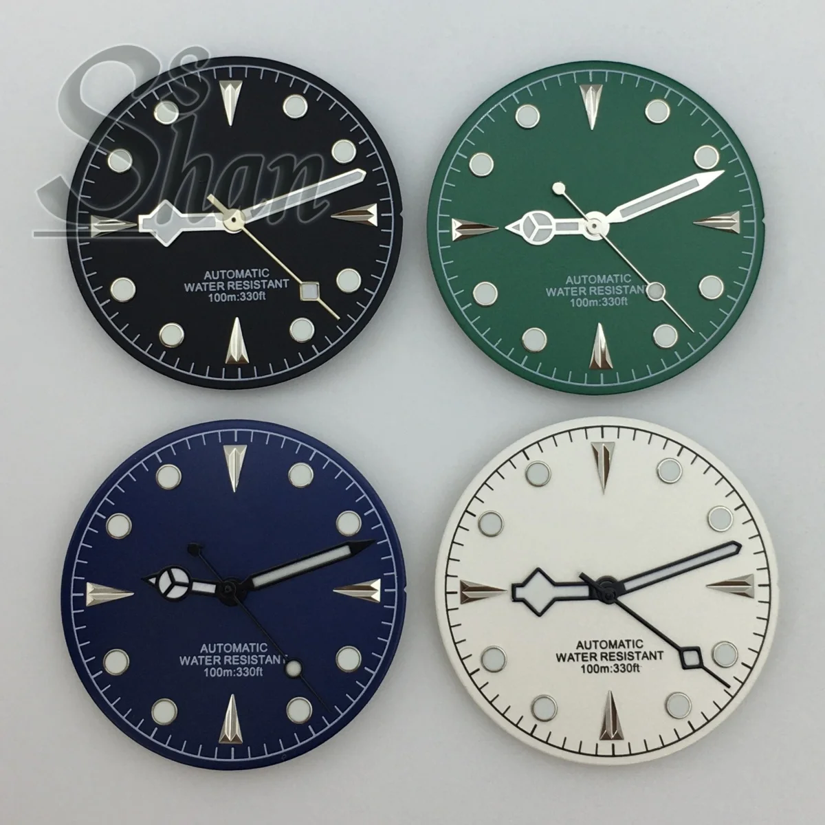 High-quality black 29mm watch dial with green luminous suitable for NH35 NH36 ETA2824  Miyota Mingzhu movement replacement parts