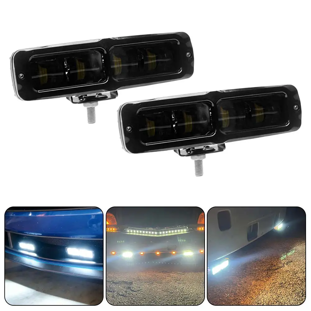 

2Pcs 6Inch Led Work Light Bar With Mounting Accessories Fit For Atv/Utv Boat Household Uses Ip67 Waterproof Pc Clear Lens Light