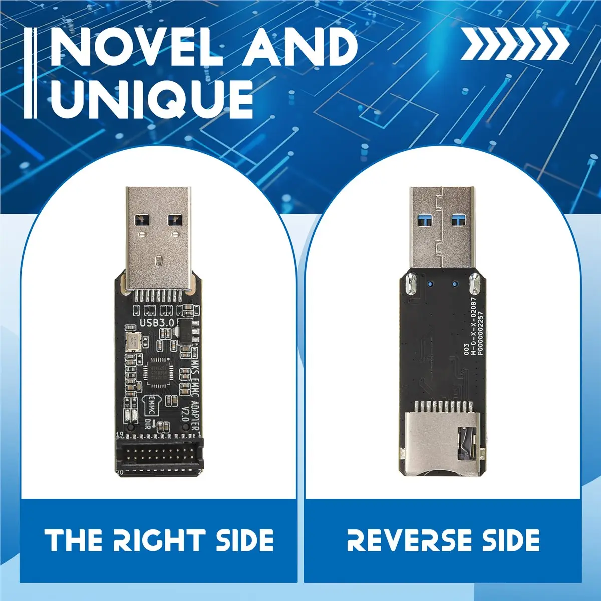 A14M For EMMC-ADAPTER V2 USB 3.0 Card Reader for EMMC Module Micro-SD TF Card Pi SKIPR