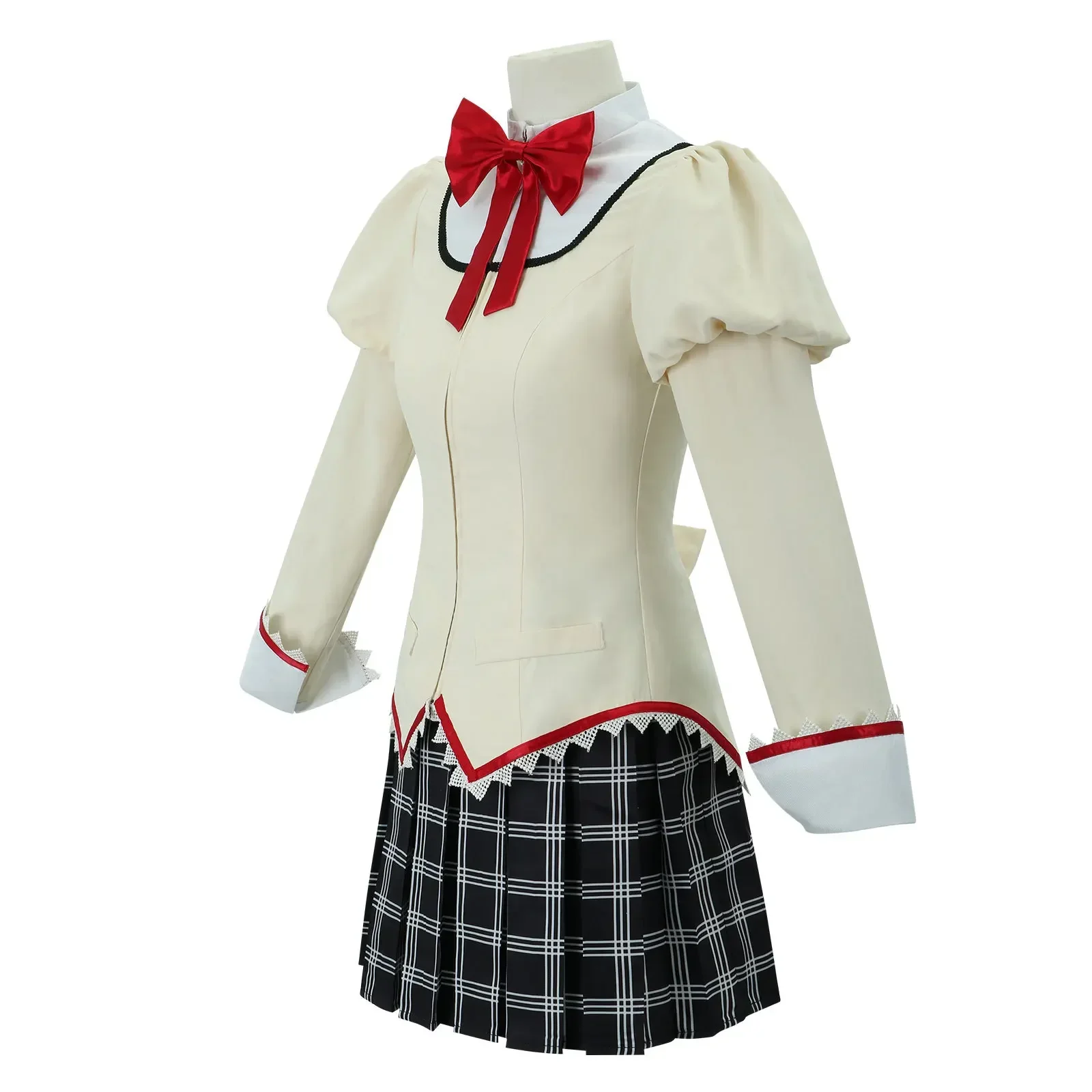 Puella Magi Madoka Magica Kaname Madoka Akemi Homura Tomoe Mami Miki Sayaka Cosplay Costume School Uniform Wig Full Set Uniform view 4