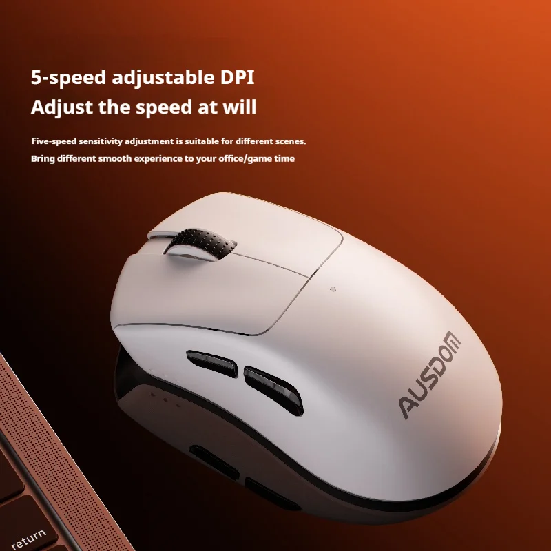 AUSDOM G04 Third Mock Examination Wireless Mouse 12000dpi Paw3311 Right Hand E-Sports Game Office Lightweight And Rechargeable