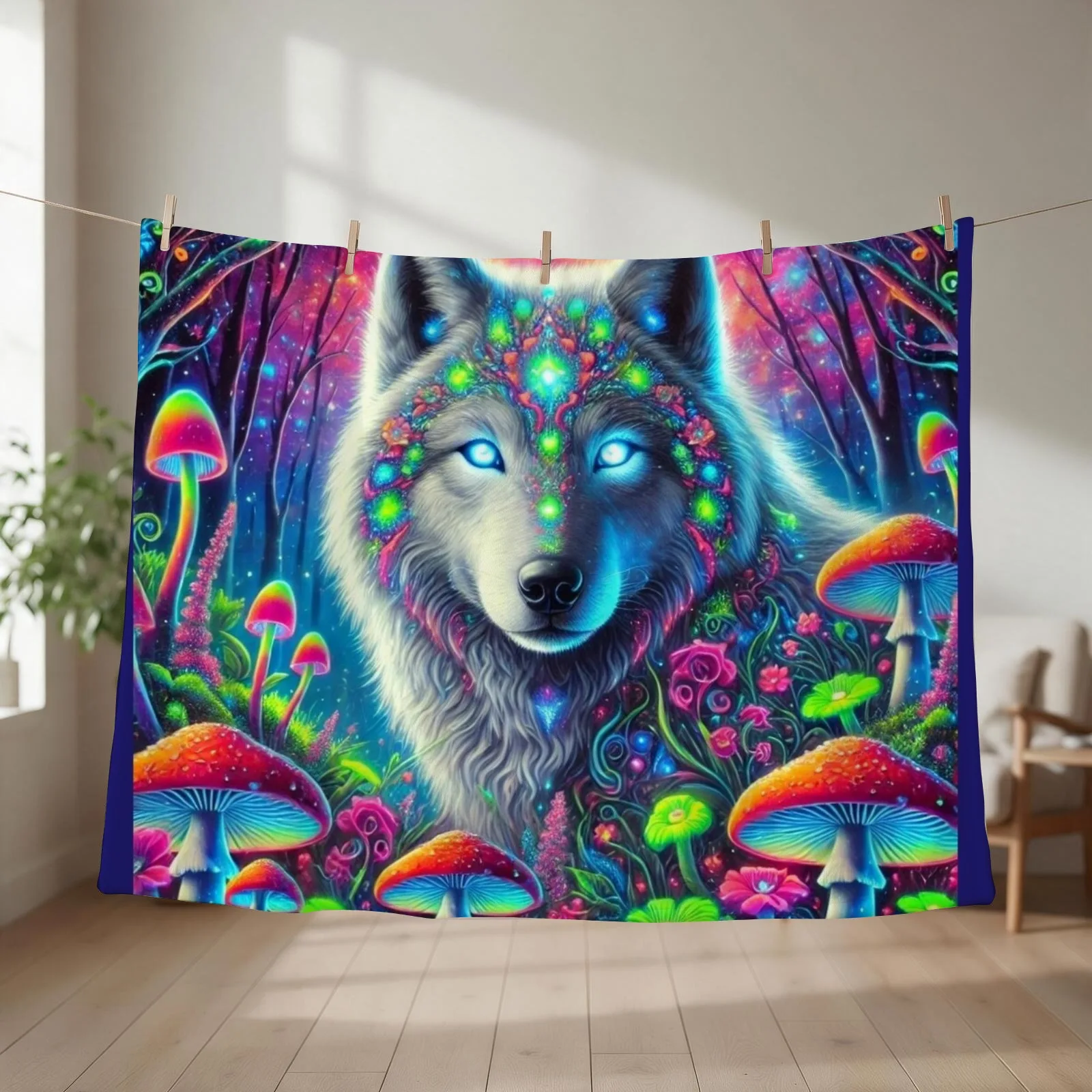 Mystic Forest Guardian Throw Blanket Sleeping Bag Luxury Hairy cosplay anime Blankets
