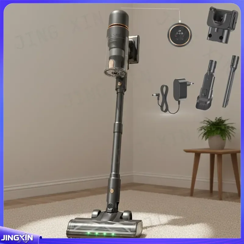 Custom for Cordless Stick Vacuum Cleaner 600W 58KPa Suction 65Min Runtime HEPA Filter LED Display Tangle Free Handheld