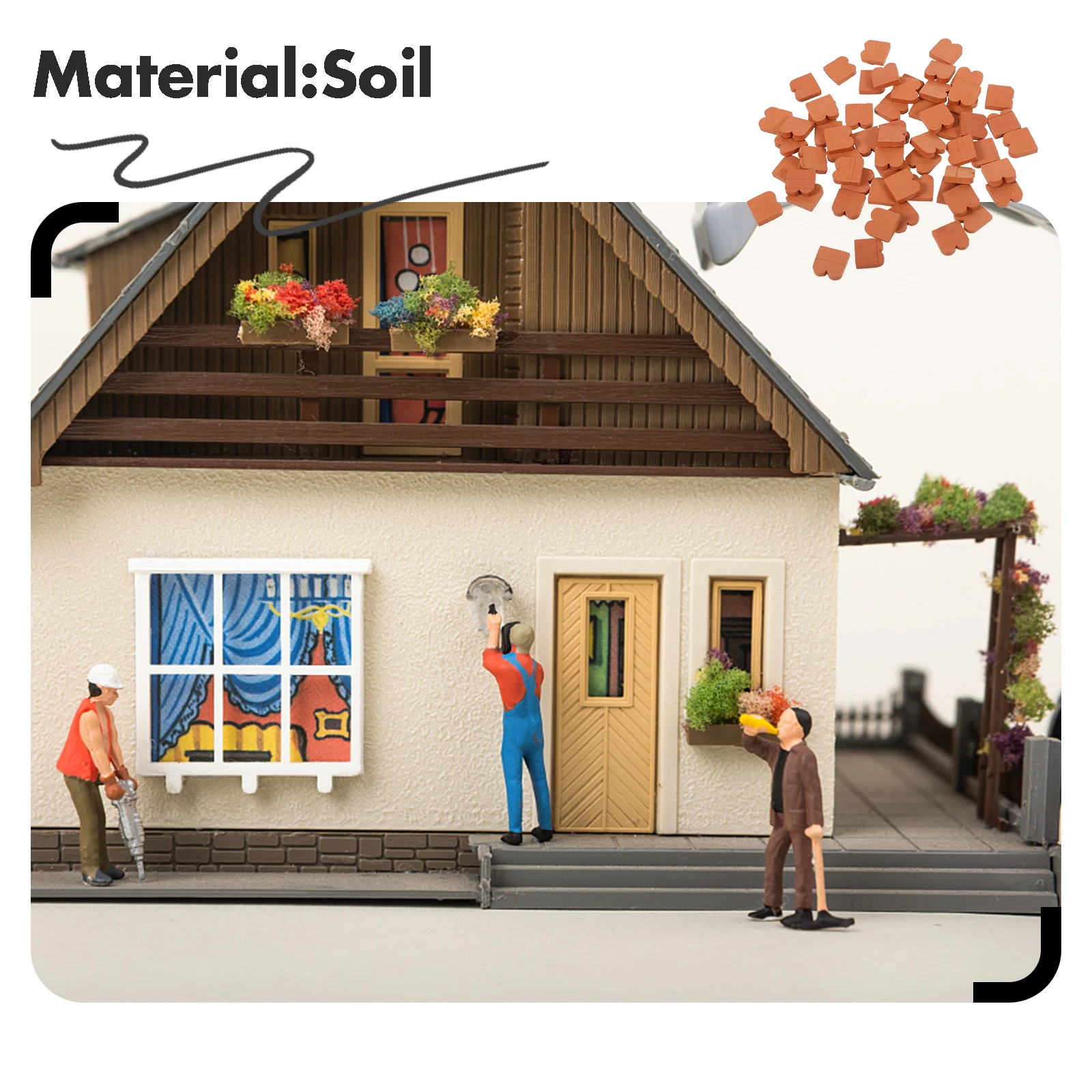 

100 Pcs Simulated Brick Accessories Mini Bricks for Crafts Models Little Class Miniature Building Blocks Architecture Wall Work