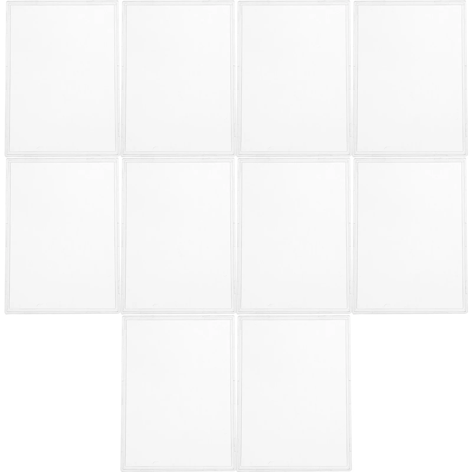 10 個のアクリルカードホルダークリアカードケースゲームトレーディングスポーツカード保護用再利用可能なディスプレイスタンドオーガナイザー