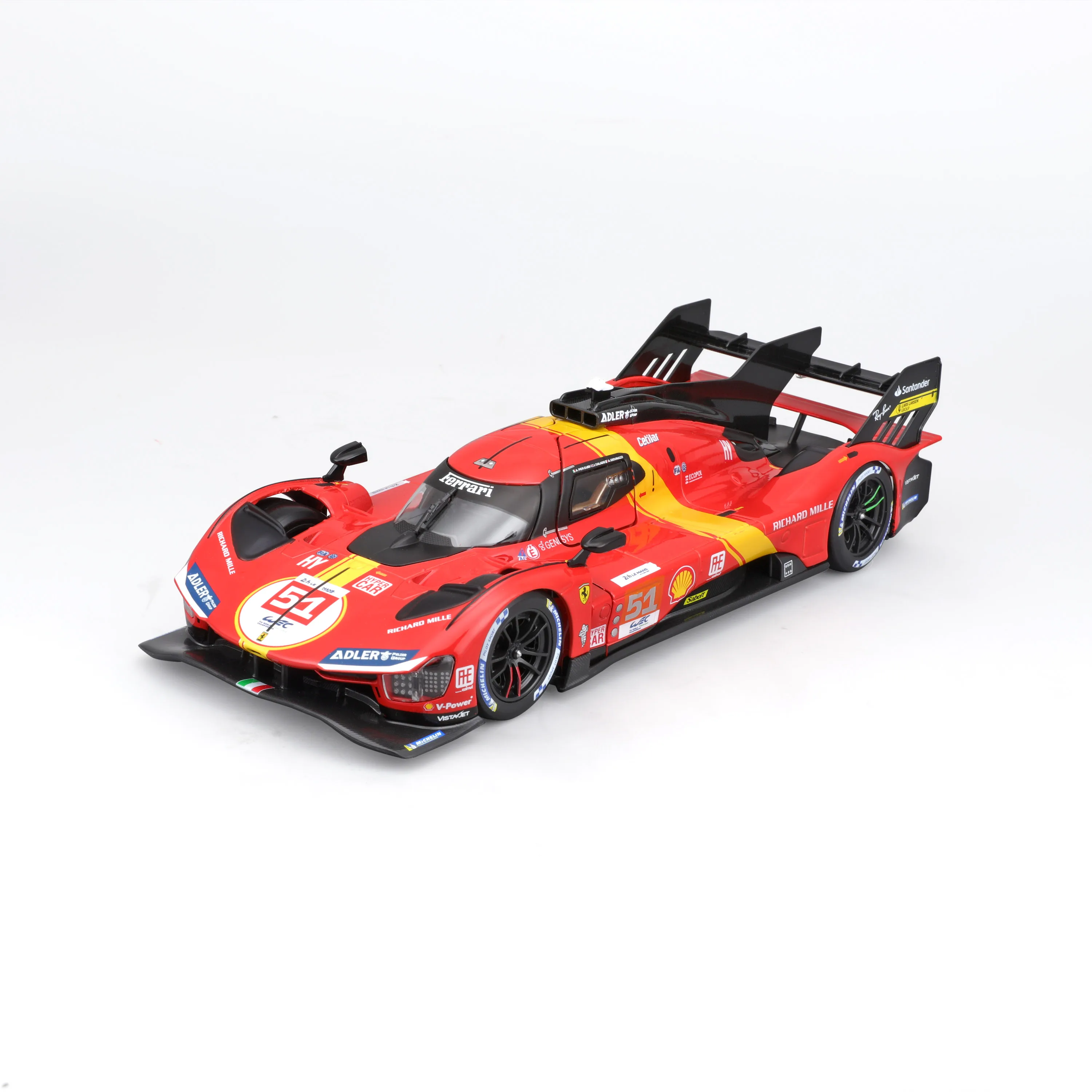 Bburago 1:24 Ferrari 499P LMH Assembly Line 2023 24H Le Mans Champion Racing Sports Die Cast Vehicles Model Kit