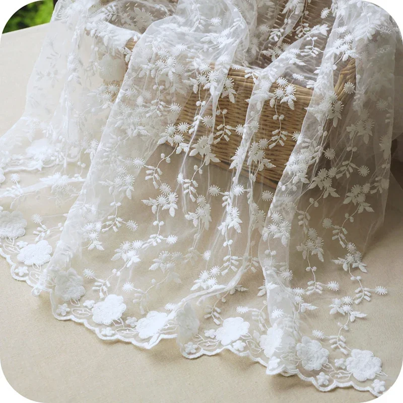 

New Arrival Bridal Wedding Gown Dress Lace Fabric 130cm Width Bridal Lace Fashion Dress Lace Off white sell by Yard