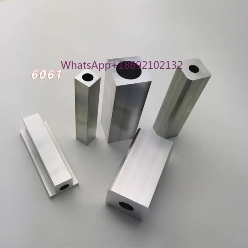 Square Outside Aluminum Tube Aluminum Tube with Square Outside and Round Inside 6061AL DIY Material 20x20mm-40x40mm