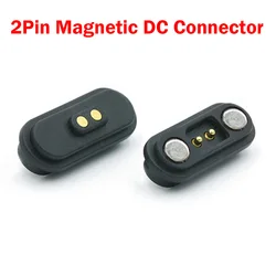 5PCS 2A12V Waterproof Magnetic PogoPin Connector 2Pin Male Female 2.8 MM Spring Loaded High Current 2P DC Power Socket