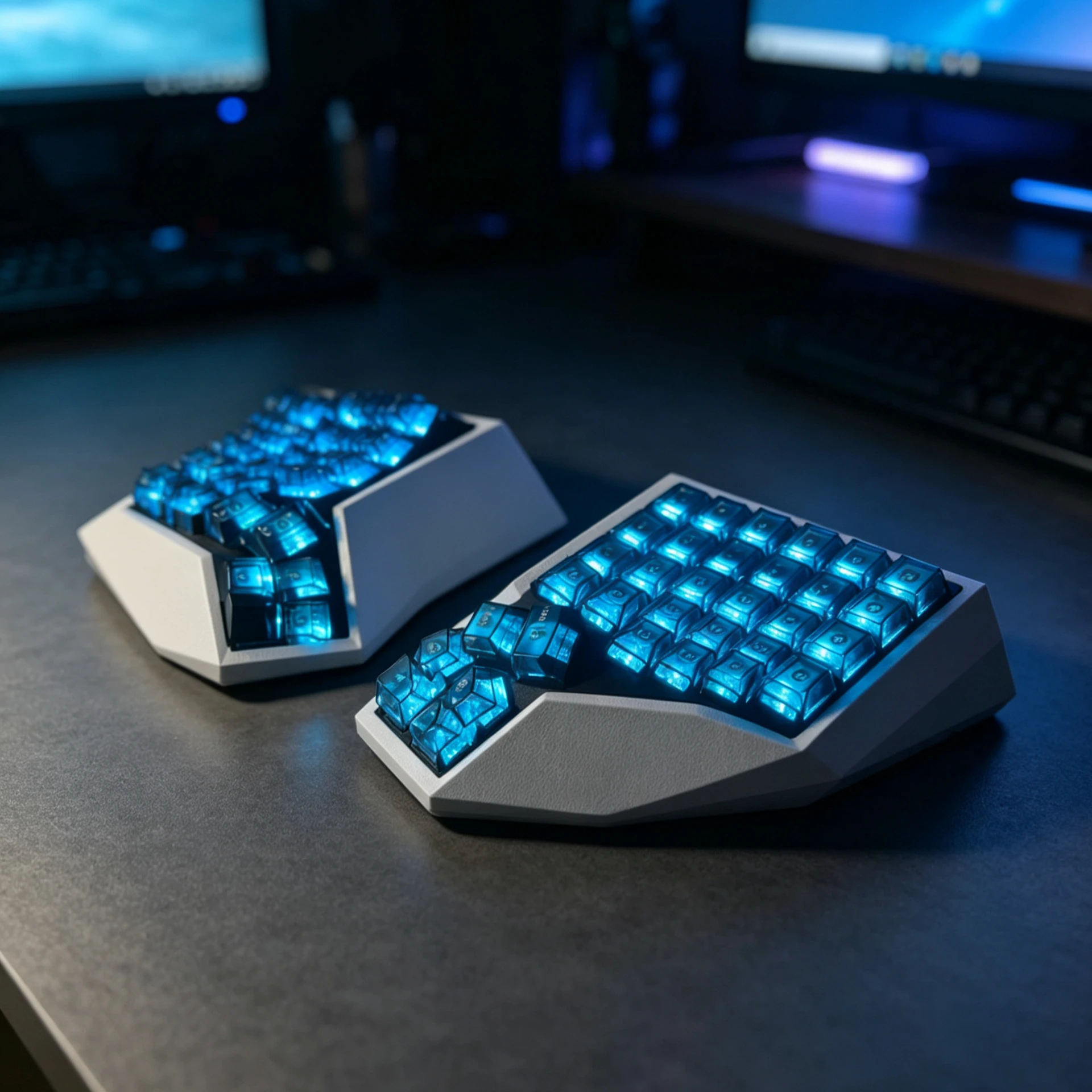 Wired Split Keyboard Customized Single-mode Hot Swap Wireless RGB Vial Key Modification QMK2.4g Gaming Office Split Keyboard DIY