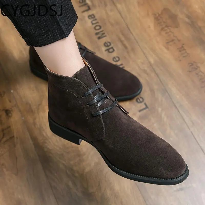 Casuales Ankle Boots Homens Stivali Sapatos Casuales Casual para Homens Botas Pretas Werkschoenen Sapatos De Escritório Homens Italiano рабочая обувь мужская