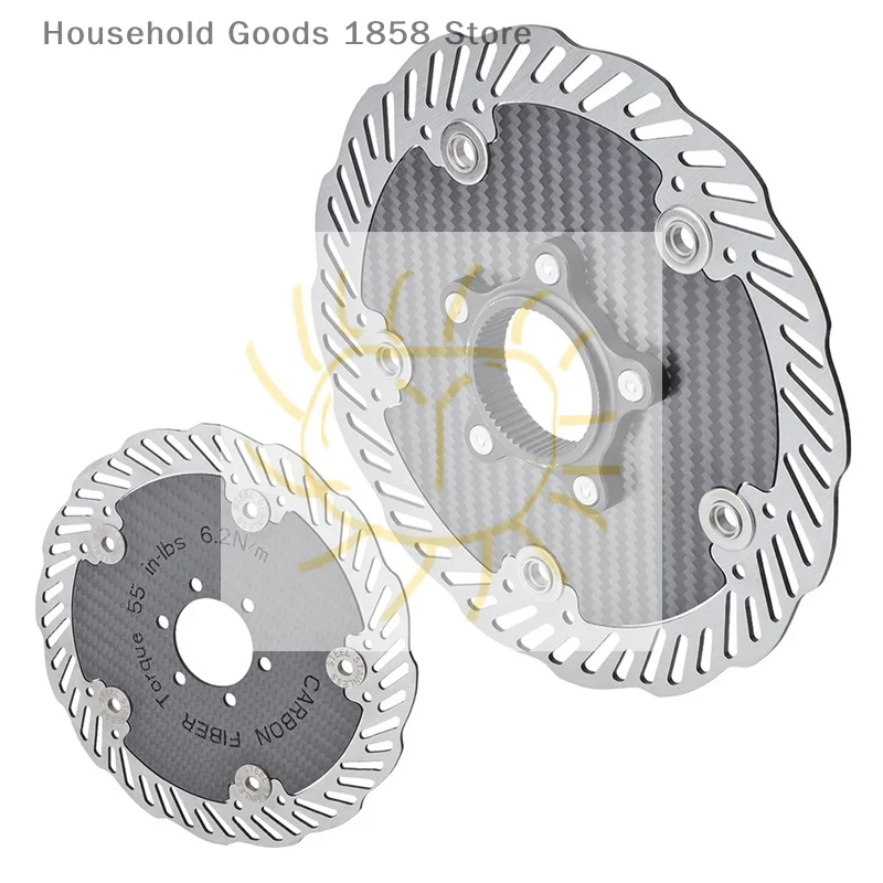1PC 140/160mm Carbon Fiber Brake Disc - High-Strength Lightweight Road Bike Brake Rotor Replacement Cycling Accessories