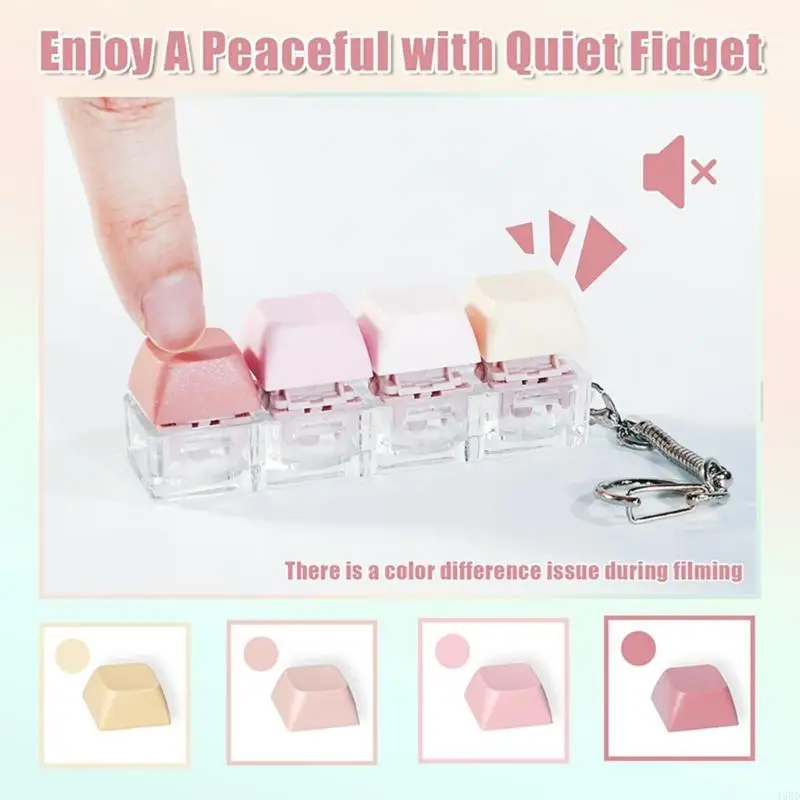 4-клавишный тестер клавишных колпачков, клавиатурные щелчки, игрушечные светодиодные фонари, вариант клавиатурных щелчков для снятия тревоги и улучшения фокусировки