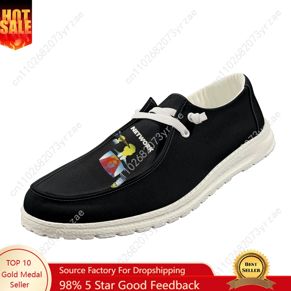 

Сетевая повседневная обувь для мужчин и женщин, дышащая обувь на плоской подошве, легкая обувь для дома и улицы с индивидуальным модным узором, обувь на заказ