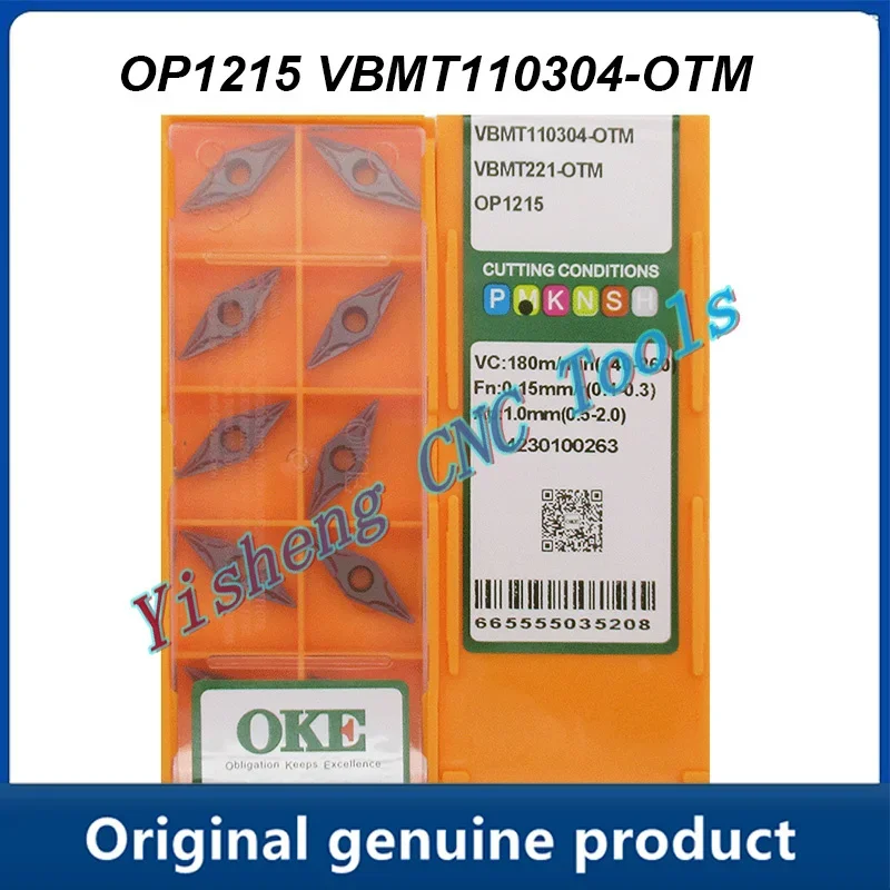 

VBMT110304-OTM OP1215 OP1315 OC2125 OC2115 Carbide Cutting Tool Insert VBMT 110304 OTM For Metal Cut
