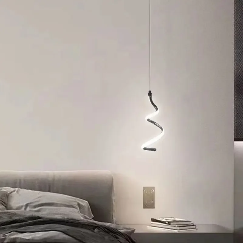 Lampu gantung LED, alat penerangan rumah pencahayaan dalam ruangan minimalis Modern kamar tidur untuk ruang tamu