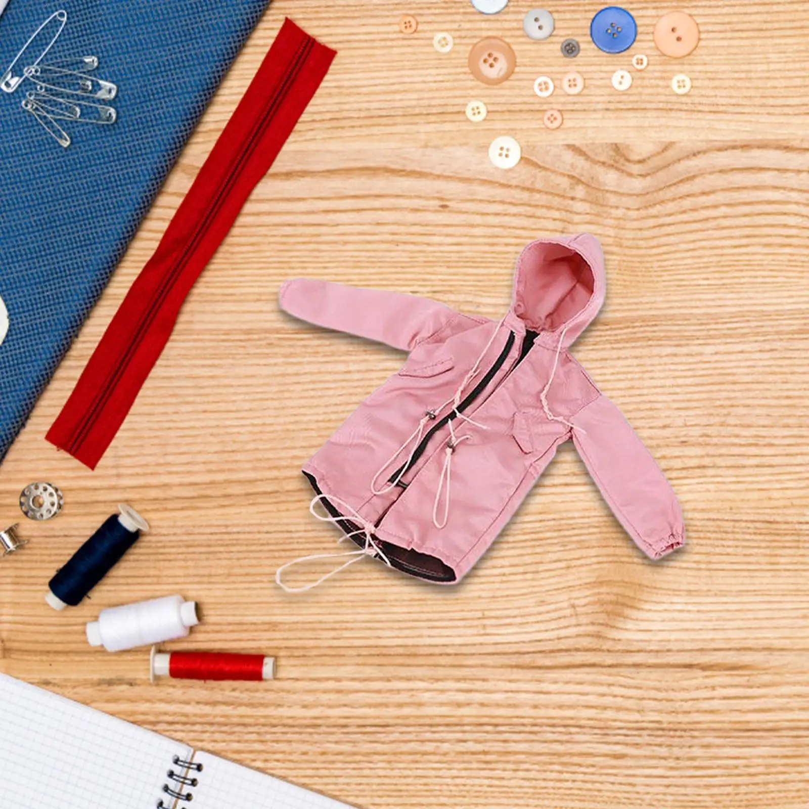 

1/6 Female Clothes Jacket Costume Stylish Miniature Fashion with Sleeves Loose Workwear Overcoat Trench Coat