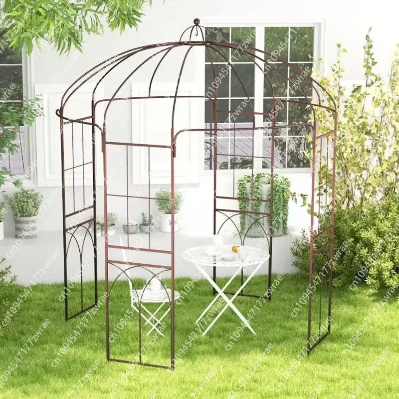 8.4 X 7 Feet Garden Arbor Birdcage-Shaped Pergola Elegant Pavilion or Gazebo Design