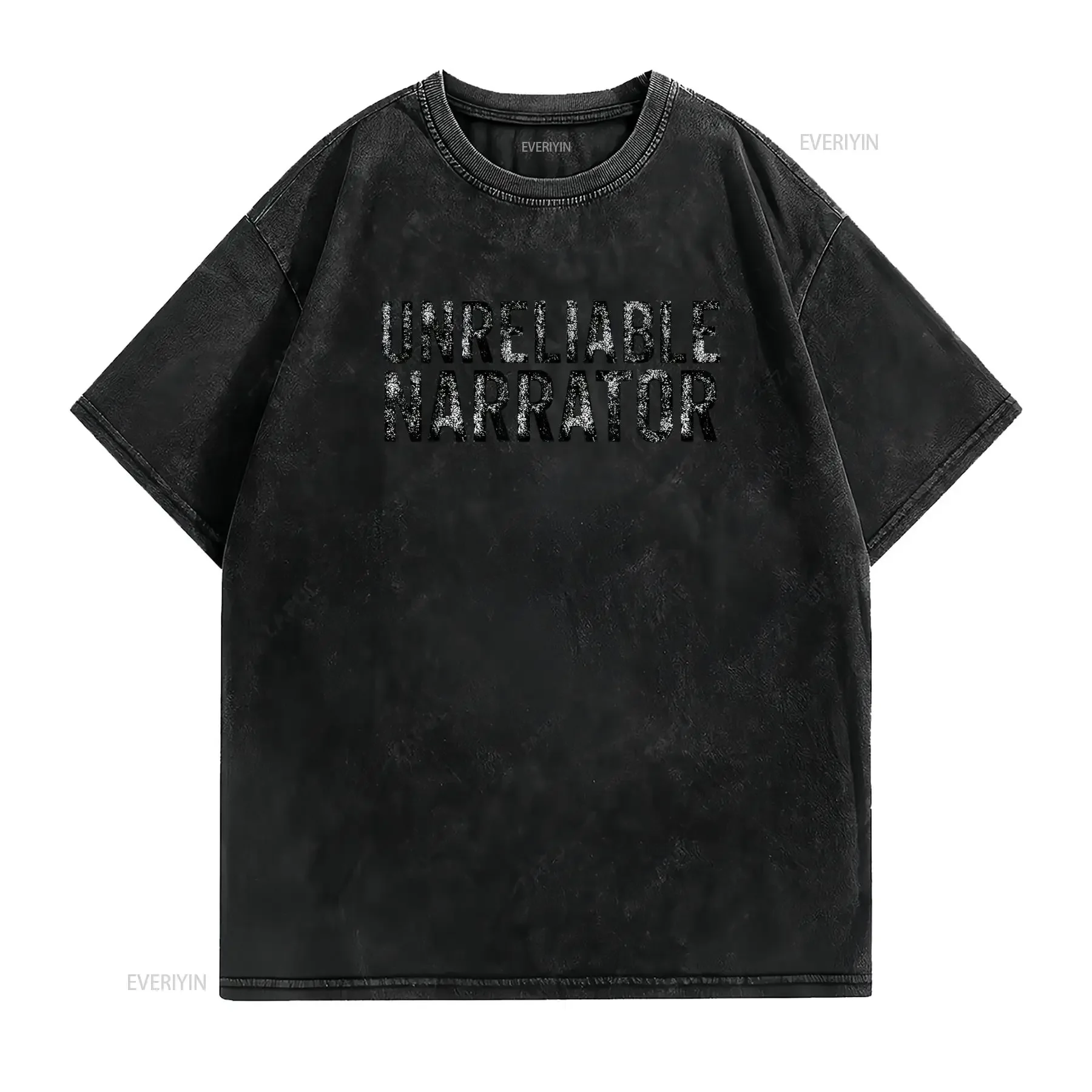 Unreliable Narrator for Writers authors Funny Vintage T Shirt  vintage Washed Comfortable graphic homme Slightly Soft Stylish