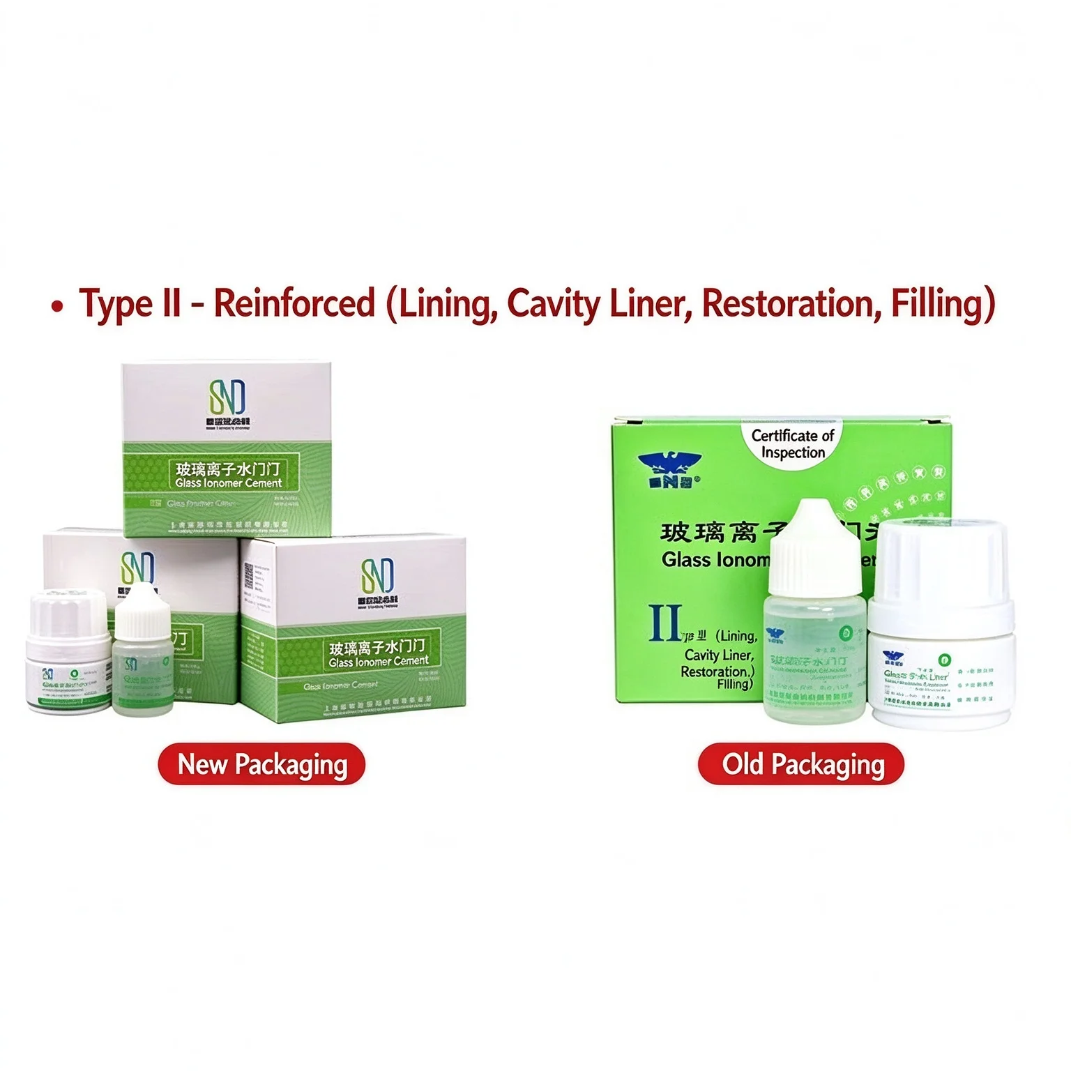 New Century Glass Ionomer Cement Dental Restoration Fillings Genuine Shanghai Material Enhanced Applicable to Porcelain Teeth