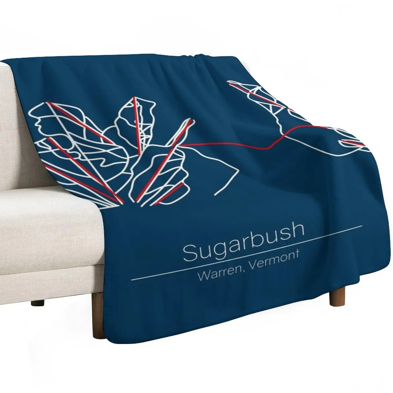 Sugarbush Trail Map Throw Blanket Plaid anime Nap Summer Blankets For Sofas Blankets