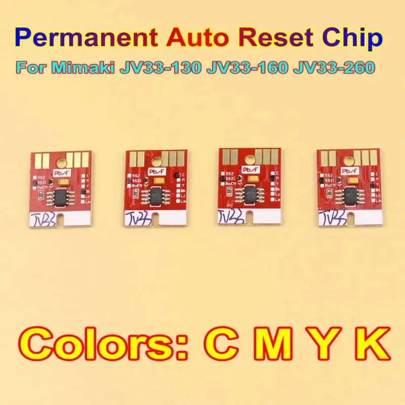 JV33 Chips JV5 Auto Permanent Reset Cartridge Chip For MIMAKI JV33-130 JV33-160 JV33-260 SB51 SB52 SS21 Printer Ink Cartridge Ic