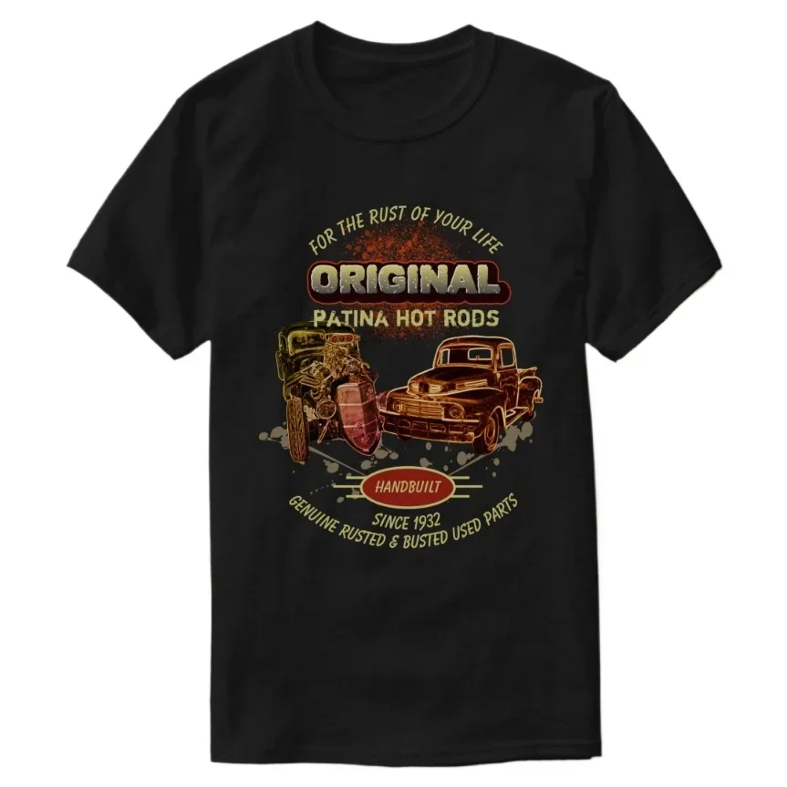 

Patina Hot Rod Rat Rod Original T-Shirt 100% Cotton O-Neck Short Sleeve Summer Casual Mens T-shirt Size S-3XL