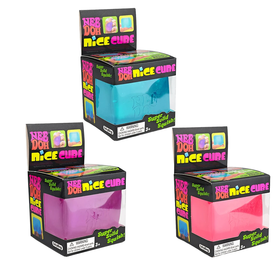 Needoh Nice Cube Stress Reliever Fidget Tool Slow Rising Sensory Desk Toy for Anxiety Focus Adults Kids view 2