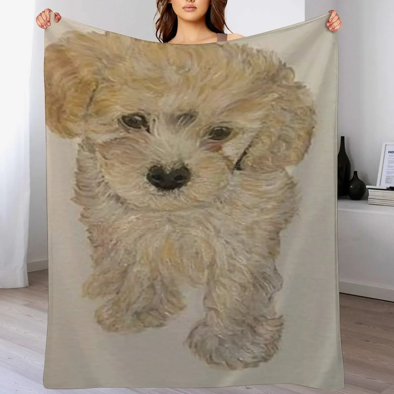 Waffle the doggie Throw Blanket Fluffy Cozy Throw Blanket for Home Decor