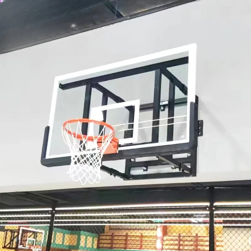 Custom court equipment professional 10-foot high wall-mounted basketball hoop for sale