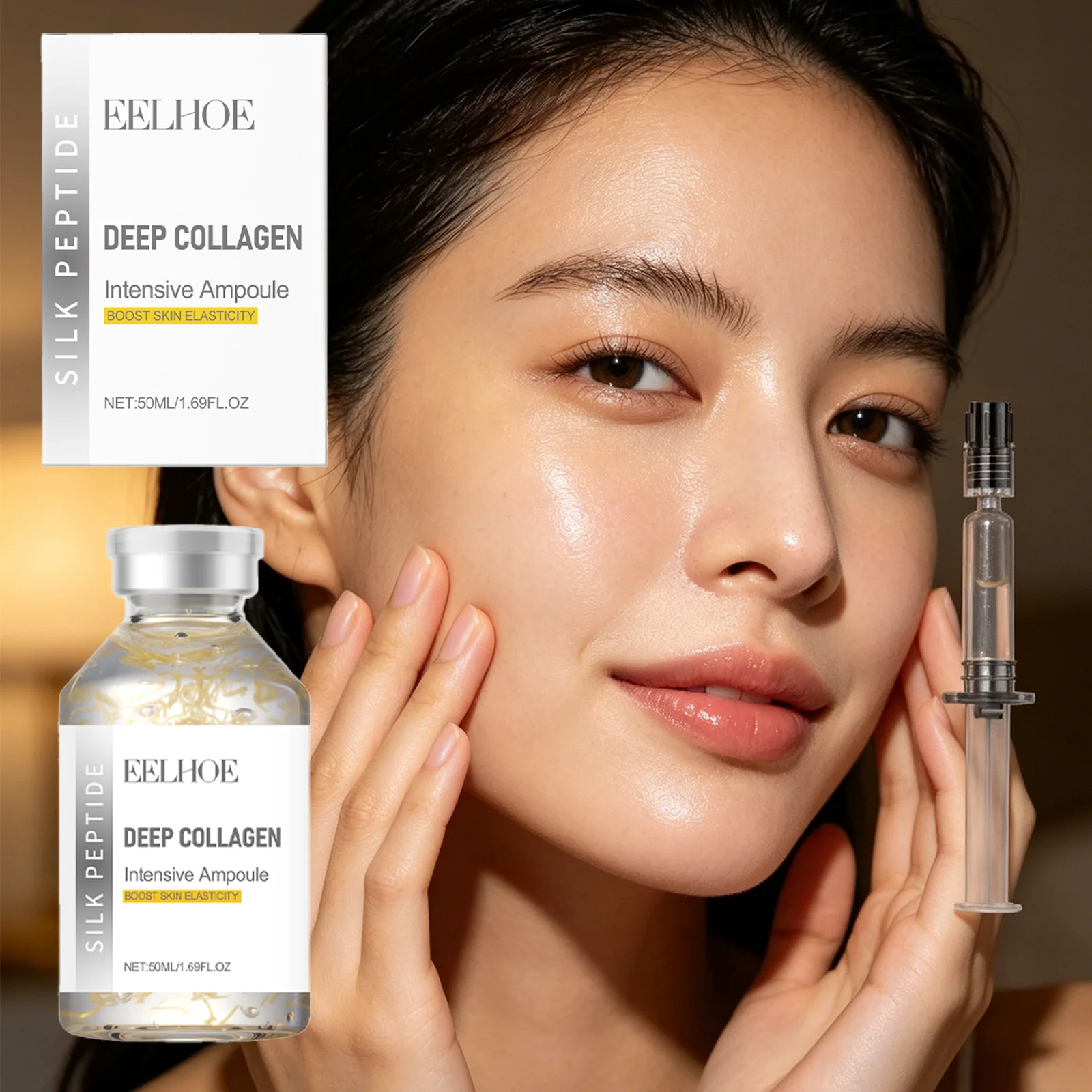

Deep Collagen Silk Peptide Niacinamide Serum Facial Care Barrier Protection Moisturizing Repairing Nourishing Radiance Serum