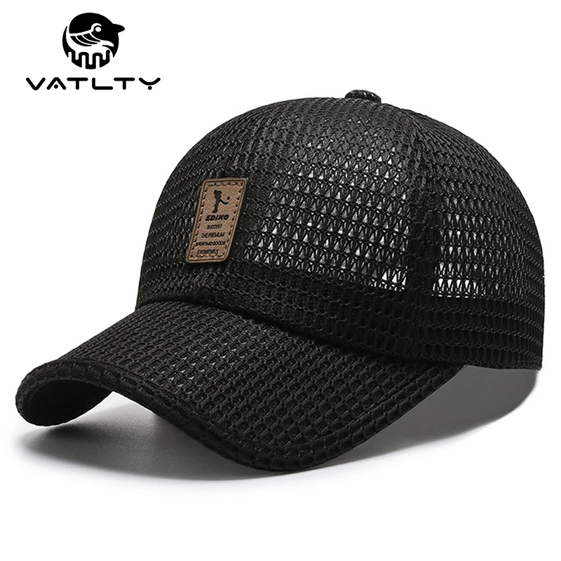 VATLTY Popular Mesh Baseball Cap Men High Quality Acrylic Breathable Comfortable Running Hat Unisex Spring Summer Sunshade Hat