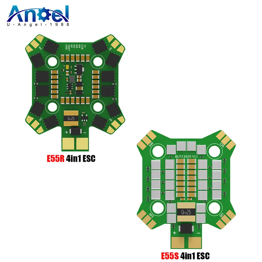 

IFlight BLITZ Mini E55R / E55S BLHeli32 2-6S ESC DShot150/300/600/MultiShot/OneShot 20x20 мм для радиоуправляемого FPV Фристайл гоночного дрона