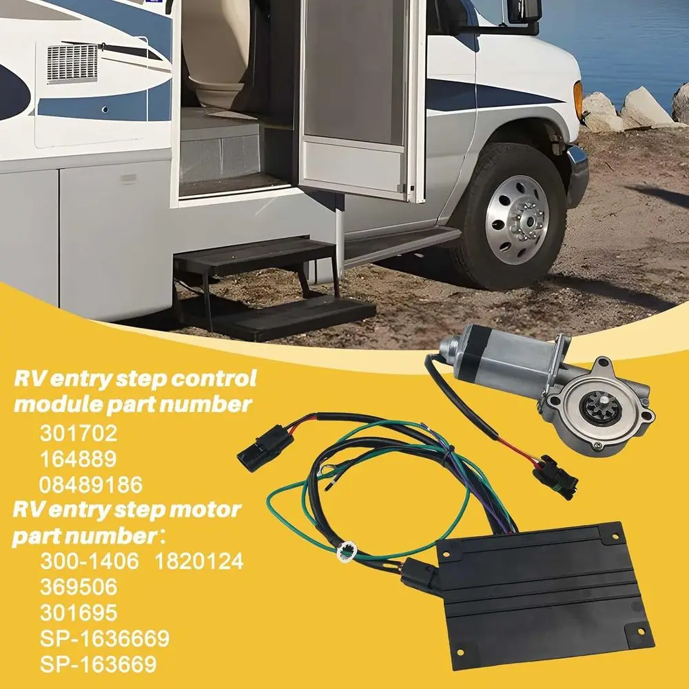 301702 وحدة التحكم في خطوة دخول RV ومجموعة محرك خطوة دخول RV 300-1406 مناسبة للمنزل المتنقل RV ومركبات النقل، لـ St #3