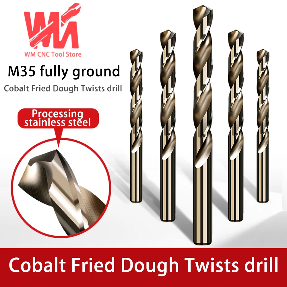 

Complete set of cobalt containing Fried Dough Twists drill, stainless steel plate special drilling, iron alloy high hardness str