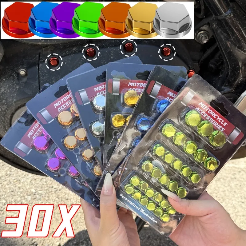

Гайка Винт Крышка Головка Корпус Декоративная Гайка Болт Крышка Оптовая Мотоцикл Мотокросс Модифицированные Детали Аксессуары 30 шт.