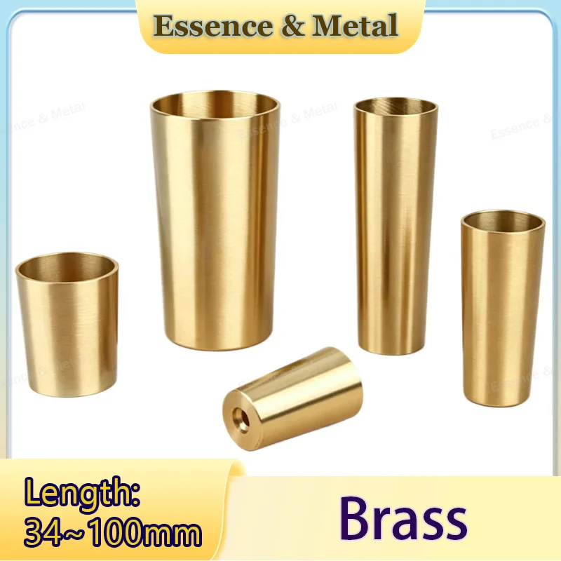 2/4PCS Brass Furniture Leg Covers Holed Furniture Protective Covers 34mm~100mm Height Tapered Sealed Bottom Cabinet Leg Covers