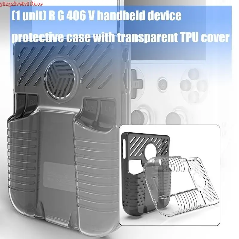 Gamepad Cover TPU Protective Case Scratchproof Handheld Console Accessories Bumper Housing for RG406V Shockproof Shell