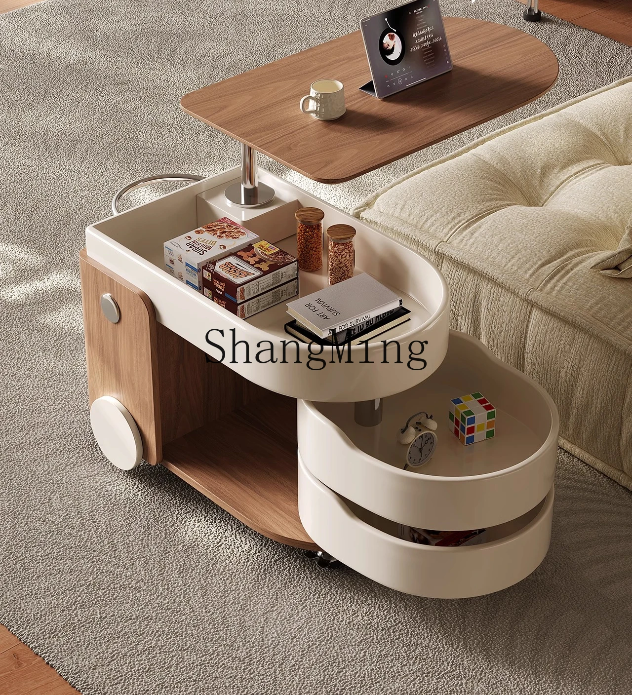 

ZYY lifting storage side few small apartment household living room movable cart coffee table