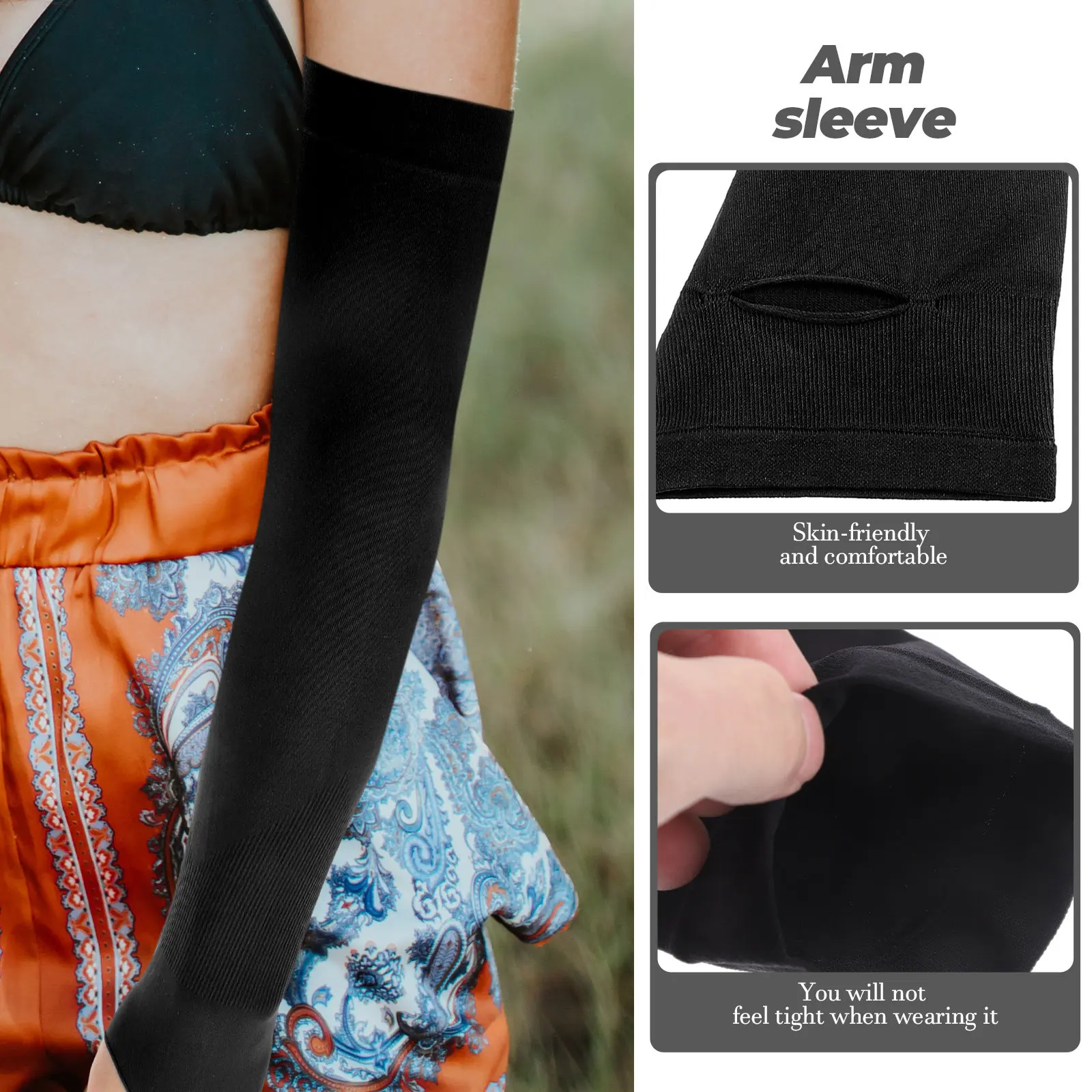 1Pair Uv Protection Arm Sleeves Summer Breathable Ice Cooling Arm Covers for Outdoor Sports Fishing Running Cycling